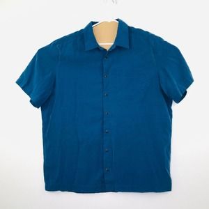 5.11 Men's Large Shirt Blue Short Sleeve Casual Pocket Front Button Up BN6